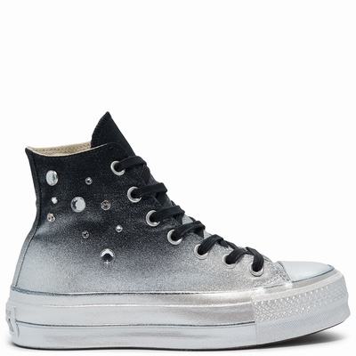 Női Converse Chuck Taylor All Star Lift Magasszárú Cipő CO3901247 Fekete Titán